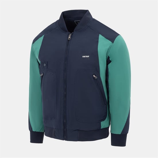 Firetrap Herren-Steppjacke in Marineblau - Image 3