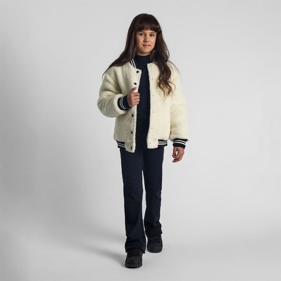 Minoti Baseballjacke für Mädchen mit Druckknopfverschluss in Cremeweiß - Image 2