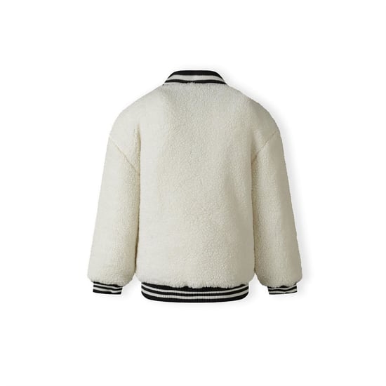 Minoti Baseballjacke für Mädchen mit Druckknopfverschluss in Cremeweiß - Image 3