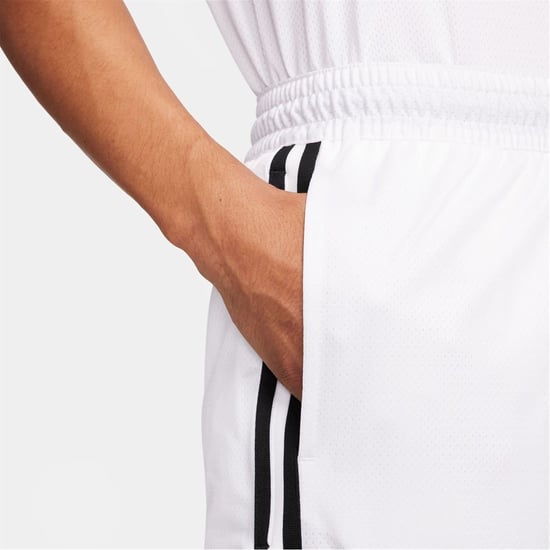 Nike Herren Dna Dri Fit 8 Basketballshorts in Weiß/Schwarz - Image 6