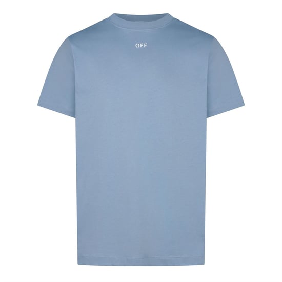 Off-White Damenhemd mit schmaler Passform und kurzen Ärmeln in verwaschenem Denim - Image 1