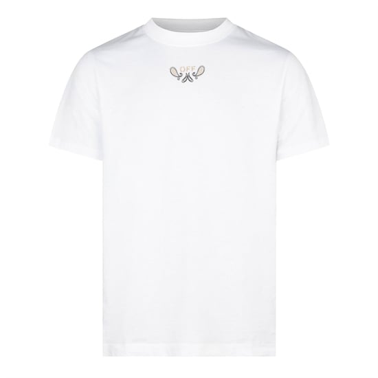 Off-White Off Bandana Arrow Herren-Slipper in Weiß - Image 1