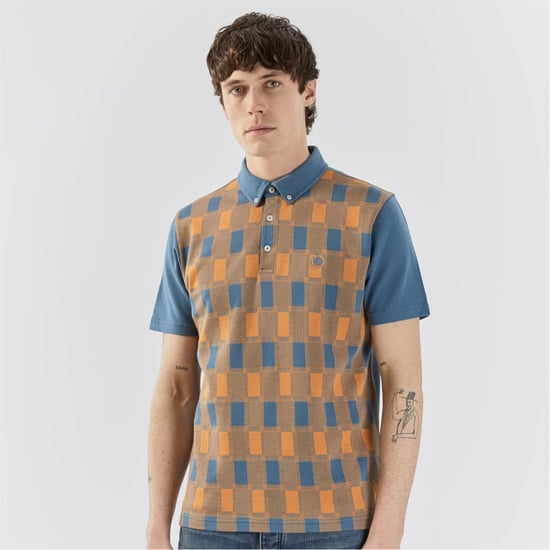 Pretty Green Herren Streatham Regular Fit Kurzarmhemd in Orange - Image 2