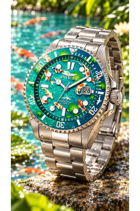 Invicta Pro Diver 51053 Herrenuhr - Quarzwerk - Edelstahl mit grünem Zifferblatt - 43 mm - Summerville - Image 2