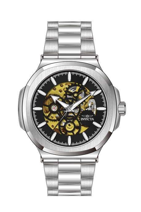 Invicta Objet D Art 70001 Herrenuhr - Automatikwerk - Stahl mit schwarzem Zifferblatt - 43 mm - Image 2