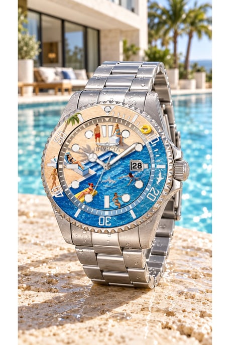 Invicta Pro Diver 51060 Herrenuhr - Quarzwerk - Edelstahl mit blauem Zifferblatt - 43 mm - Summerville - Image 2