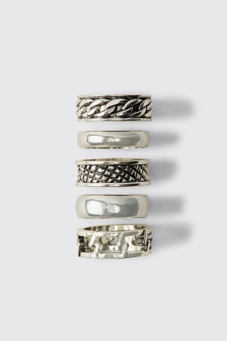 5er-Pack Ringe mit Prägung - Image 1