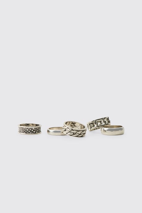 5er-Pack Ringe mit Prägung - Image 2