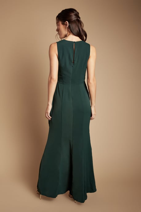 Coast Maxi-Brautjungfernkleid aus Crêpe mit V-Ausschnitt und Wickeldetail - Image 3