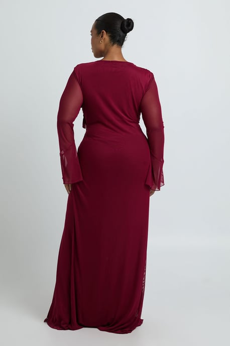Plus Wickel-Maxikleid mit Rüschendetail - Image 3