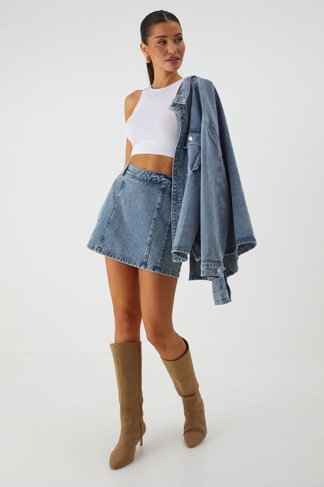 MissPap Jeans-Minirock mit hoher Taille - Image 1