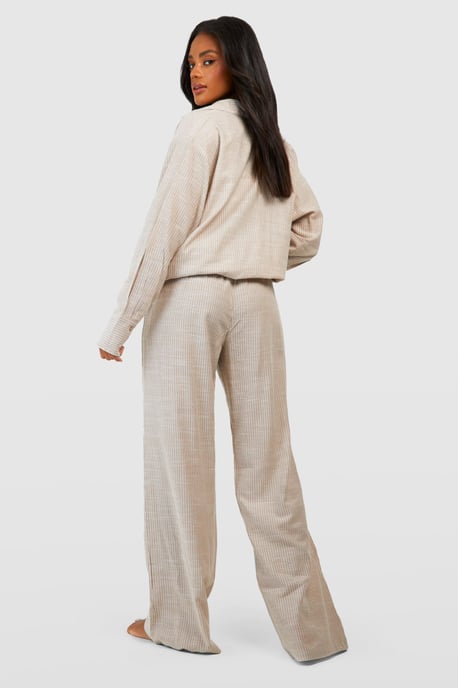 Baumwoll-Pyjamahose mit Ton-in-Ton-Nadelstreifen - Image 2