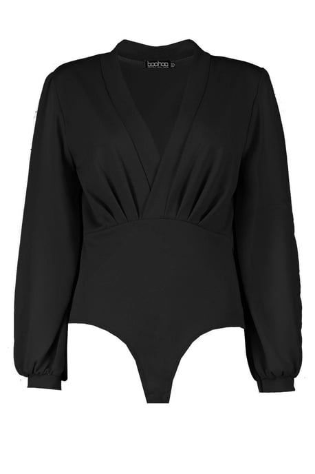 Wickel-Bodysuit mit Chiffonärmeln - Image 3