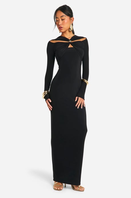 Boohoo Kleid in Maxilänge mit Cut-out-Detail - Image 3