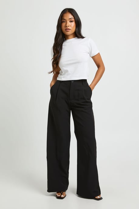 Petite maßgeschneiderte Hose mit weitem Bein - Image 1