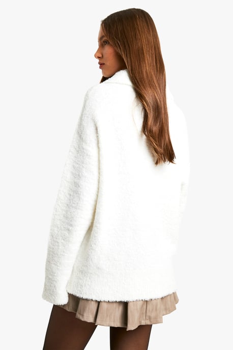 Bouclé-Strickpullover mit Kragendetail - Image 2
