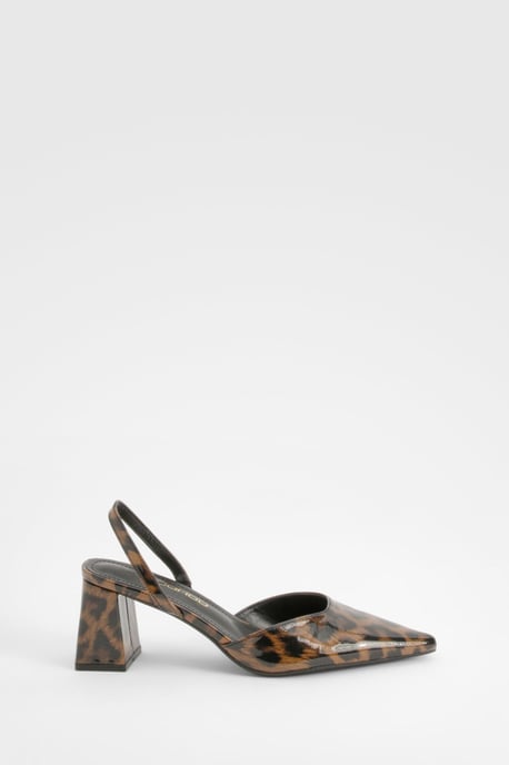 Boohoo Pumps mit weiter Passform, Leopardenmuster und Blockabsatz - Image 2