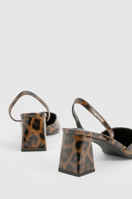 Boohoo Pumps mit weiter Passform, Leopardenmuster und Blockabsatz - Image 3