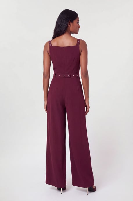 Taillierter Crêpe-Kilt-Jumpsuit mit Falten - Image 2