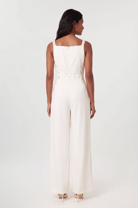Taillierter Crêpe-Kilt-Jumpsuit mit Falten - Image 2