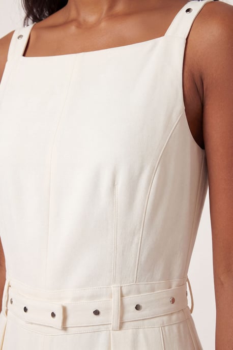 Taillierter Crêpe-Kilt-Jumpsuit mit Falten - Image 3