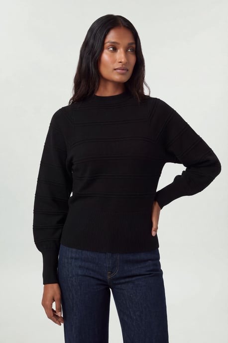 Karen Millen Stricktop in Wolloptik mit Rippdetails und langen Ärmeln - Image 3
