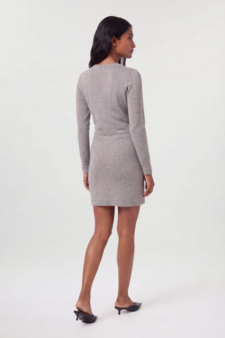 Strick-Minikleid mit Nietenverzierung - Image 2