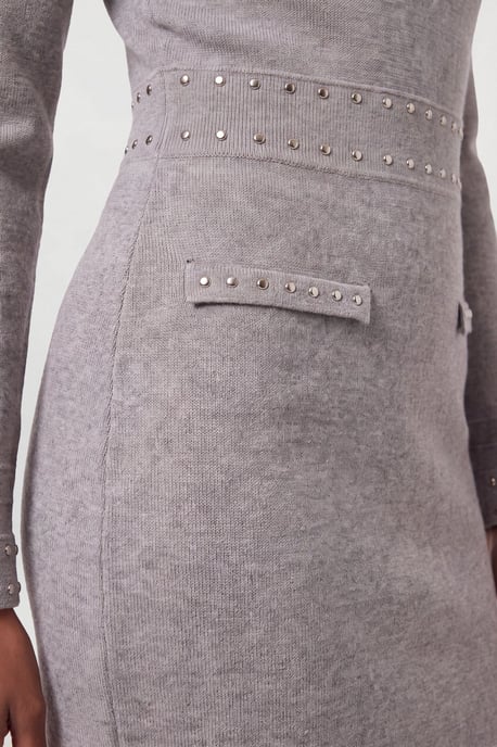 Strick-Minikleid mit Nietenverzierung - Image 3