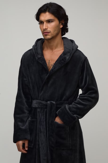boohooMAN Longline Kapuzen-Bademantel - Image 3