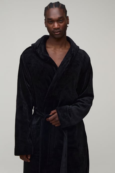 Tall Longline Kapuzen-Bademantel - Image 3