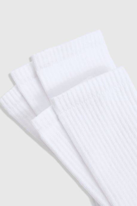 Weiße Sportsocken im Rundstrick, 5er-Pack - Image 2