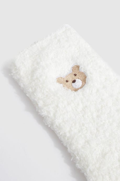 Boohoo Flauschige Teddybär-Socken - Image 2