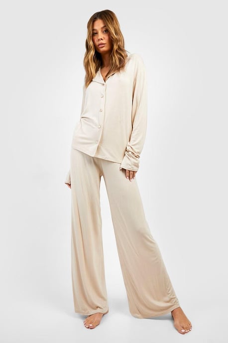 Jersey-Pyjamahose mit weitem Bein - Image 1