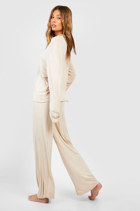 Jersey-Pyjamahose mit weitem Bein - Image 2
