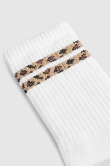 Leoparden-Sportsocken mit Doppelstreifen - Image 2