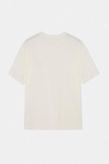 TRENDYOL MAN Herren Ecru Slogan Kurz Oversize T-Shirts - Image 4