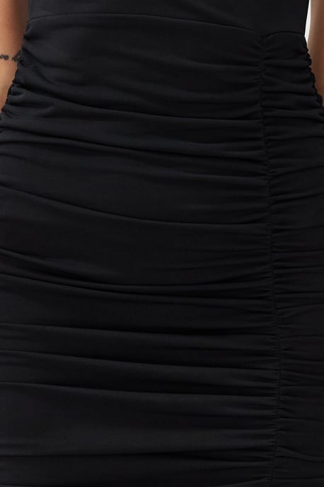 TRENDYOLMİLLA Damen Schwarz Einfarbig Kurz / Mini Ärmellos Elegant/Abend Bodycon Kleider - Image 4