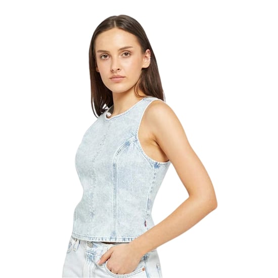 Levis - "Topanga" Ärmelloses Oberteil für Damen, Denim, Schmal (Wasser) - Image 3