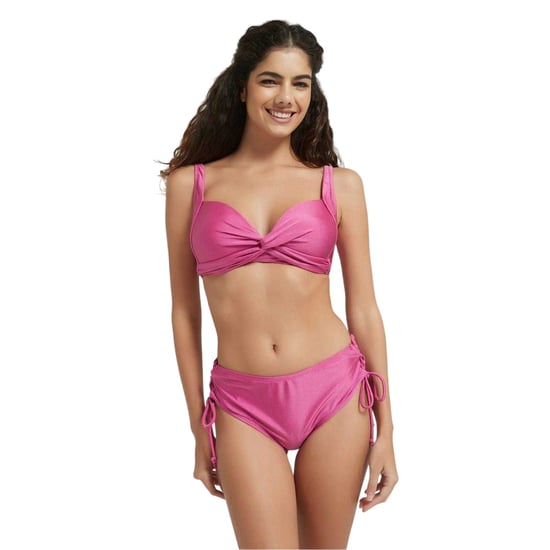Be You - Zweiteiliger Badeanzug-Set für Damen, Gitterrücken (Himbeere) - Image 2