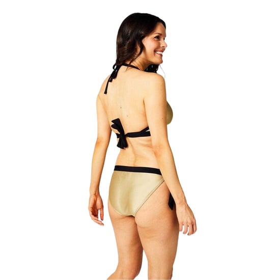 Biba - Bikinihöschen für Damen, Seitlich gebunden (Gold/Schwarz) - Image 3