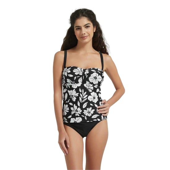 Be You - Tankini-Oberteil für Damen, Herzausschnitt (Schwarz/Weiß) - Image 2