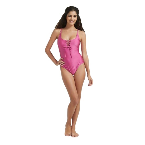 Be You - Badeanzug für Damen, Plunge-BH (Himbeere) - Image 5