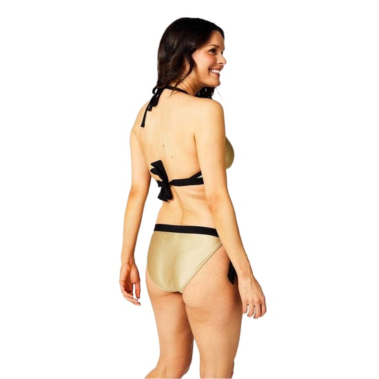 Biba - Bikini Oberteil für Damen, Überkreuz-Front (Gold/Schwarz) - Image 3