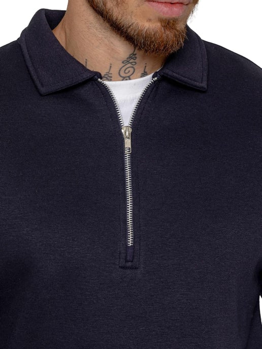 Enzo Milano | Herren-Sweatshirt mit halbem Reißverschluss und Polokragen - Image 2