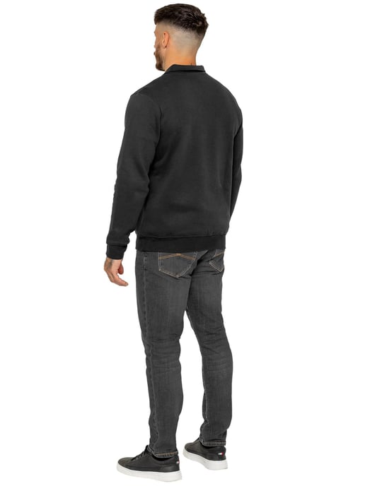 Enzo Milano Herren-Sweatshirt mit halbem Reißverschluss und Polokragen - Image 6