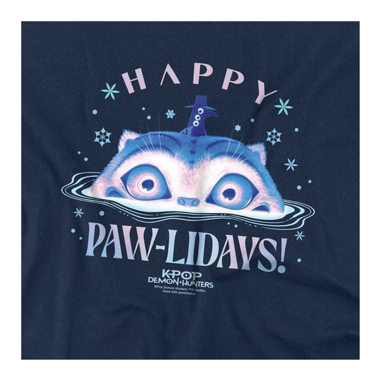 K-Pop Demon Hunters - "Happy Pawlidays" Sweatshirt für Kinder, weihnachtliches Design (Marine) - Image 3