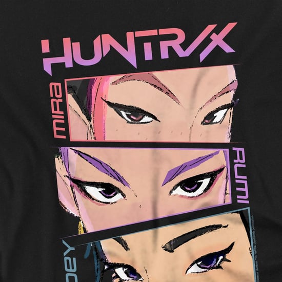 K-Pop Demon Hunters - "Huntrix Eyes Comic Strip" Sweatshirt für Kinder (Schwarz) - Image 3