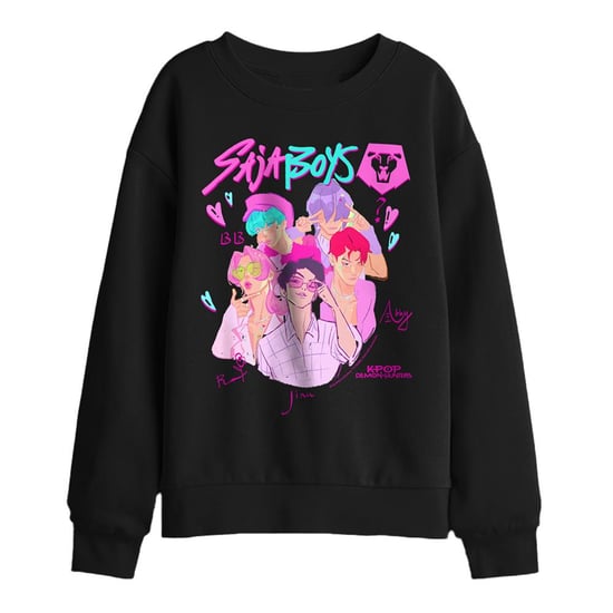 K-Pop Demon Hunters - "Group Signatures" Sweatshirt für Kinder (Schwarz) - Image 1