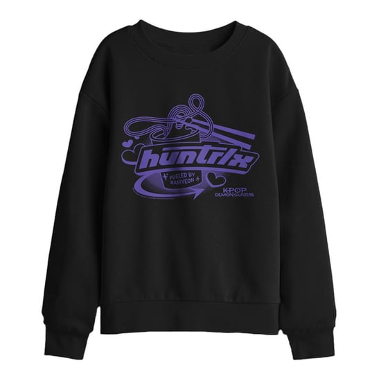 K-Pop Demon Hunters - "Huntrix Fueled By Ramyeon" Sweatshirt für Kinder (Schwarz) - Image 1
