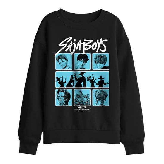 K-Pop Demon Hunters - "Saja Boys" Sweatshirt für Kinder, Quadratisch (Schwarz) - Image 1